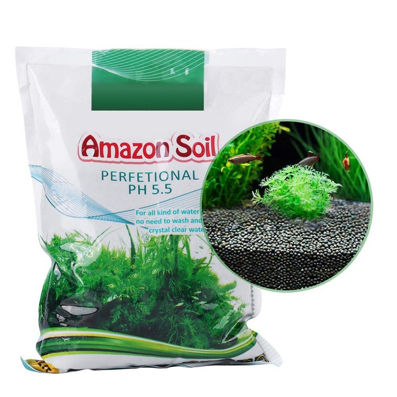 Zetiling Aquatic Plant Soil, 1000g Aquasoil, Aqua Soil, Aquarium Plant Substrate Fish Bottom Plant Sand Mud for Root Growth of Most Types of Grass - Image 1